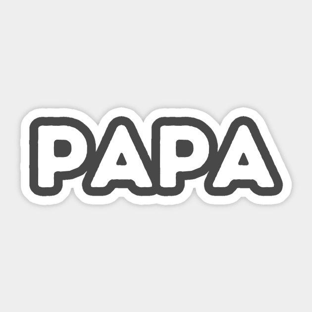 Papa Shirt White Letters Sticker by Blue Raccoon Creative